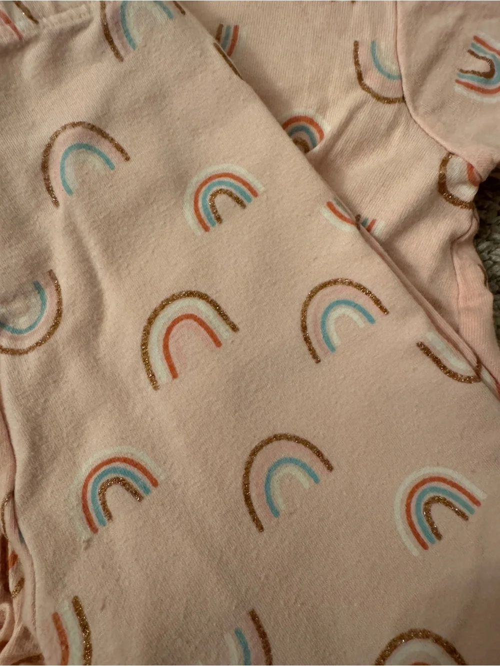 liberty Pink Rainbow Print Kids Matching Set